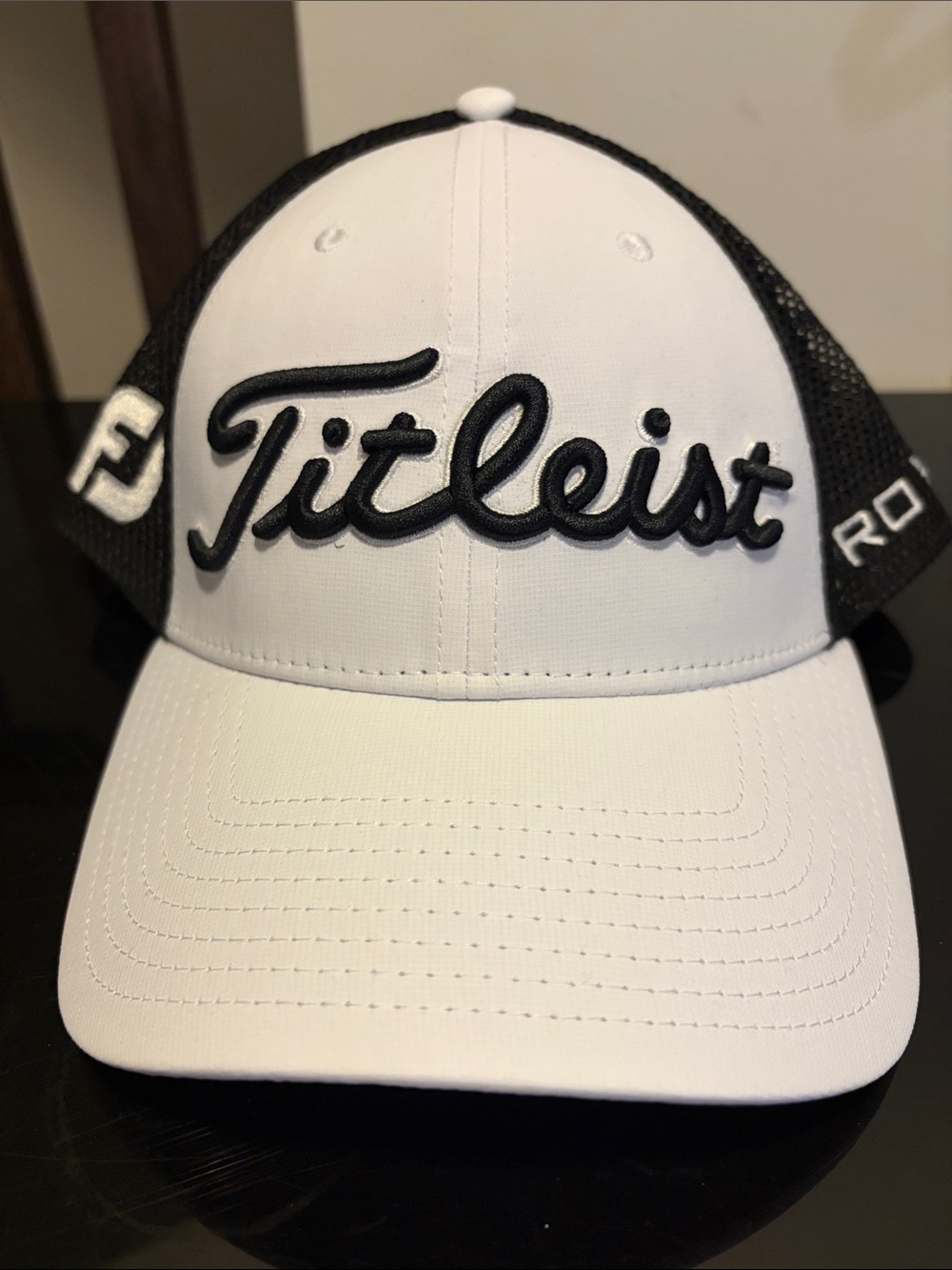 Titleist White and Black Mesh Golf Cap